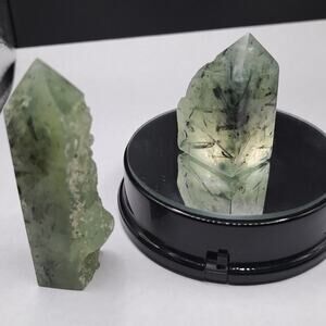 2 Prehnite Towers, 92G Total Weight of Both